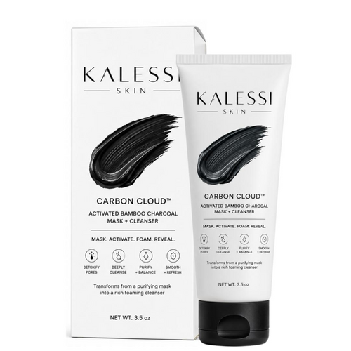 Kalessi Cosmetics Carbon Cloud™ Activated Bamboo Charcoal Mask + Cleanser — dual-action activated charcoal mask and cleanser that deeply purifies pores and detoxifies skin for a clearer complexion