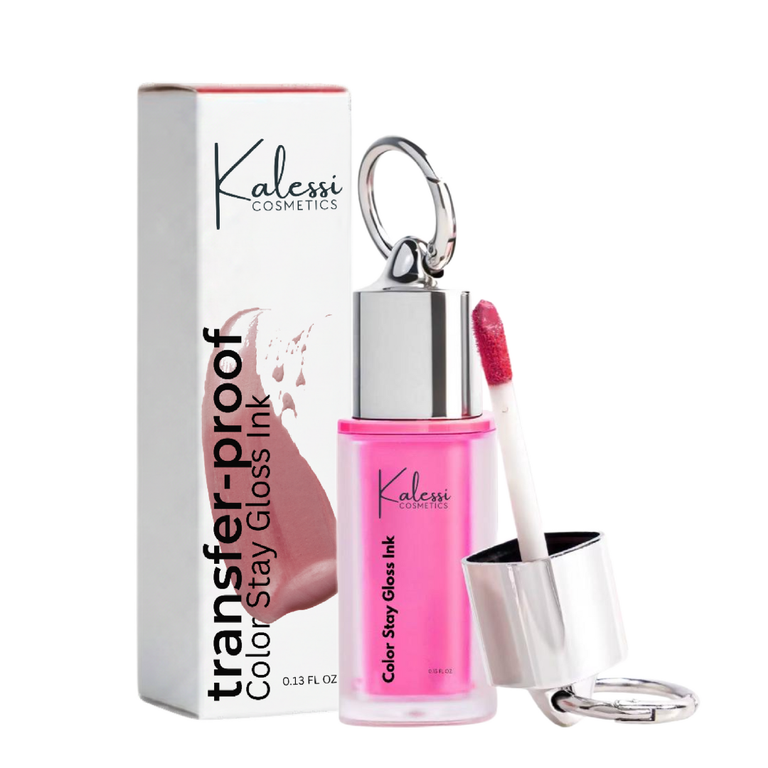 Kalessi Cosmetics Color Stay Gloss Ink — transfer-resistant lip glaze with mirror-like high shine for long-lasting glossy lips