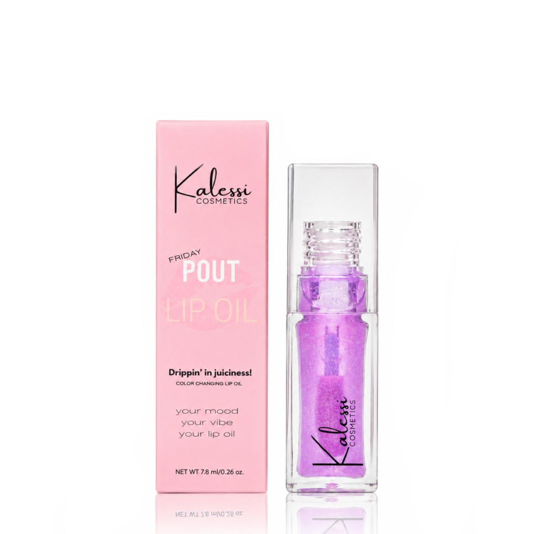 Kalessi Cosmetics Friday Pout Lip Oil — nourishing tinted lip oil for a glossy hydrated pout with a lightweight non-sticky feel