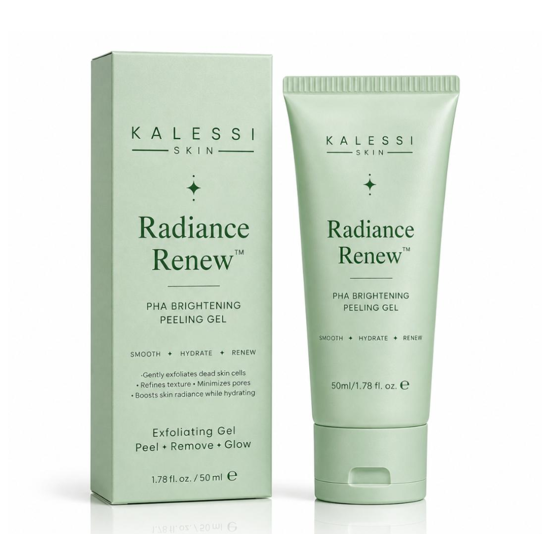 Kalessi Cosmetics Radiance Renew™ PHA Skin Brightening + Peeling Gel — gentle PHA peeling gel that exfoliates and brightens skin for a smoother more radiant complexion